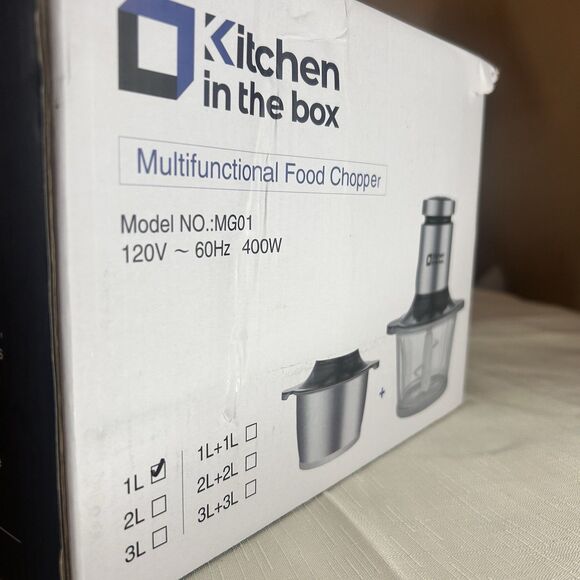 Kitchen In The Box MG01 Silver Black 400W Multifunctional Food Chopper - Picture 8 of 8